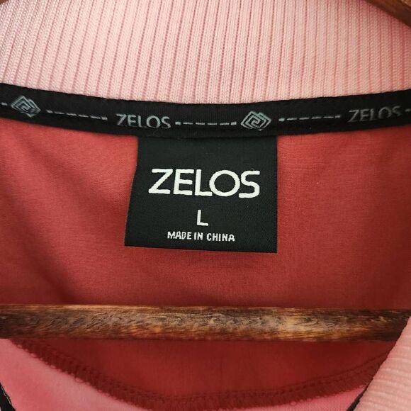 Zelos Fleece Sweatshirt Jacket Womens Large Pink Pullover 1/4 Zip - Picture 4 of 5